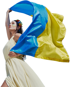 Lady Holding Flag